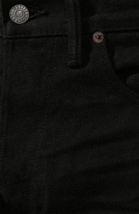 Мужские джинсы RRL черного цвета, арт. 782504838/004 | Фото 5 (Силуэт М (брюки): Прямые; Кросс-КТ: Деним; Длина (брюки, джинсы): Стандартные; Материал внешний: Хлопок; Статус проверки: Проверено, Проверена категория)