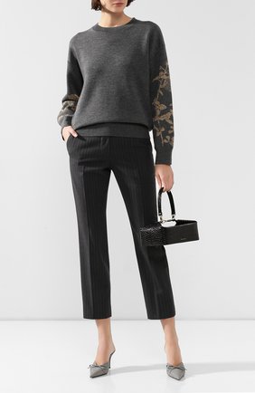 Женская шерстяной пуловер DRIES VAN NOTEN темно-серого цвета по цене 51850 руб., арт. 192-11204-8726 | Фото 2 Женская шерстяной пуловер DRIES VAN NOTEN темно-серого цвета, арт. 192-11204-8726 | Фото 2