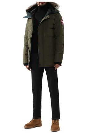 Мужская пуховик с меховой отделкой carson CANADA GOOSE хаки цвета по цене 119500 руб., арт. 3805M | Фото 2 Мужская пуховик с меховой отделкой carson CANADA GOOSE хаки цвета, арт. 3805M | Фото 2