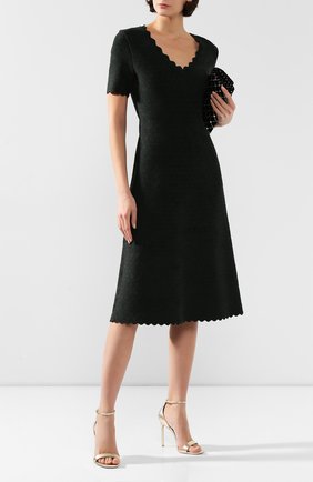 Женское платье из вискозы ALAIA зеленого цвета по цене 244500 руб., арт. 9W9RM86LM496 | Фото 2 Женское платье из вискозы ALAIA зеленого цвета, арт. 9W9RM86LM496 | Фото 2