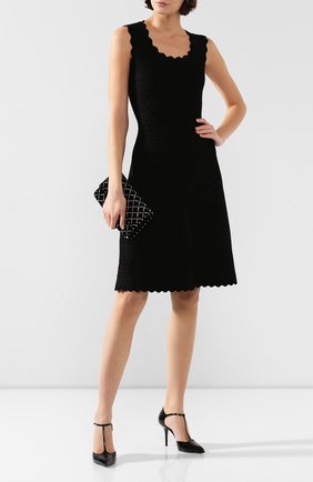 Женское платье из вискозы ALAIA черного цвета по цене 177500 руб., арт. 9W9RM85RM496 | Фото 2 Женское платье из вискозы ALAIA черного цвета, арт. 9W9RM85RM496 | Фото 2