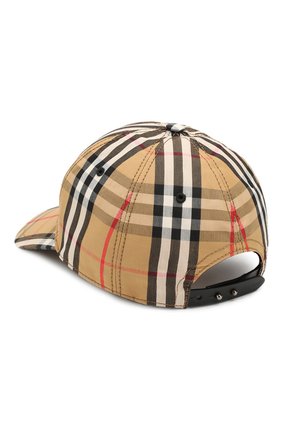 Женская хлопковая бейсболка BURBERRY бежевого цвета по цене 21200 руб., арт. 8015833 | Фото 2 Женская хлопковая бейсболка BURBERRY бежевого цвета, арт. 8015833 | Фото 2