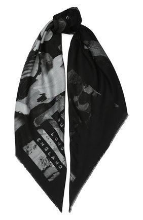 Женский платок из смеси хлопка и шелка BURBERRY черного цвета по цене 23100 руб., арт. 8021734 | Фото 1 Женский платок из смеси хлопка и шелка BURBERRY черного цвета, арт. 8021734 | Фото 1