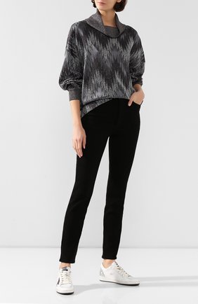 Женская пуловер из смеси хлопка и вискозы M MISSONI серого цвета по цене 29700 руб., арт. 2DJ00069/2J001E | Фото 2 Женская пуловер из смеси хлопка и вискозы M MISSONI серого цвета, арт. 2DJ00069/2J001E | Фото 2