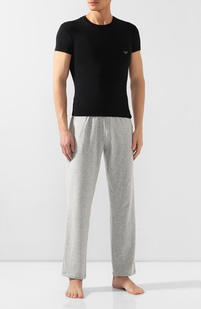 Мужские футболка EMPORIO ARMANI черного цвета по цене 5185 руб., арт. 111341/9A511 | Фото 2 Мужские футболка EMPORIO ARMANI черного цвета, арт. 111341/9A511 | Фото 2