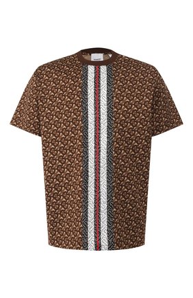Мужская хлопковая футболка BURBERRY коричневого цвета по цене 32300 руб., арт. 8018239 | Фото 1 Мужская хлопковая футболка BURBERRY коричневого цвета, арт. 8018239 | Фото 1