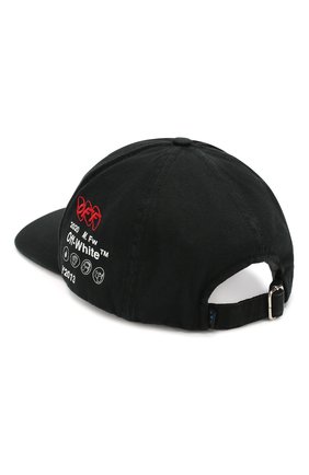 Мужской хлопковая бейсболка OFF-WHITE черного цвета по цене 16200 руб., арт. 0MLB008F194000161001 | Фото 2 Мужской хлопковая бейсболка OFF-WHITE черного цвета, арт. 0MLB008F194000161001 | Фото 2