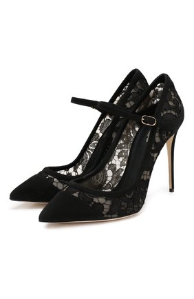 Женская текстильные туфли mary jane DOLCE & GABBANA черного цвета по цене 59500 руб., арт. CD0830/AM261 | Фото 1 Женская текстильные туфли mary jane DOLCE & GABBANA черного цвета, арт. CD0830/AM261 | Фото 1
