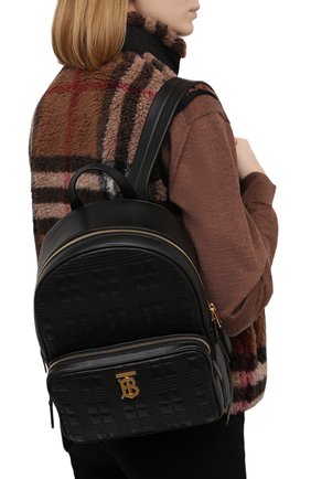 Женский рюкзак tb BURBERRY черного цвета, арт. 8019601 | Фото 2 (Материал: Натуральная кожа; Стили: Кэжуэл; Статус проверки: Проверено, Проверена категория; Размер: medium)