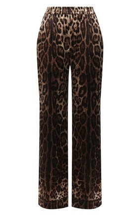 Женские шелковые брюки DOLCE & GABBANA коричневого цвета по цене 99500 руб., арт. FTAMPT/FSAXY | Фото 1 Женские шелковые брюки DOLCE & GABBANA коричневого цвета, арт. FTAMPT/FSAXY | Фото 1