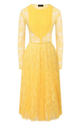Женское кружевное платье ERMANNO ERMANNO SCERVINO желтого цвета по цене 63400 руб., арт. 45T AB58 PIZ | Фото 1 Женское кружевное платье ERMANNO ERMANNO SCERVINO желтого цвета, арт. 45T AB58 PIZ | Фото 1
