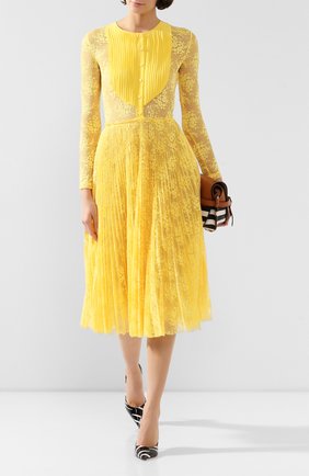Женское кружевное платье ERMANNO ERMANNO SCERVINO желтого цвета по цене 63400 руб., арт. 45T AB58 PIZ | Фото 2 Женское кружевное платье ERMANNO ERMANNO SCERVINO желтого цвета, арт. 45T AB58 PIZ | Фото 2