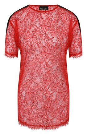 Женская кружевной топ ERMANNO ERMANNO SCERVINO красного цвета по цене 19700 руб., арт. 45T CM17 PIZ | Фото 1 Женская кружевной топ ERMANNO ERMANNO SCERVINO красного цвета, арт. 45T CM17 PIZ | Фото 1
