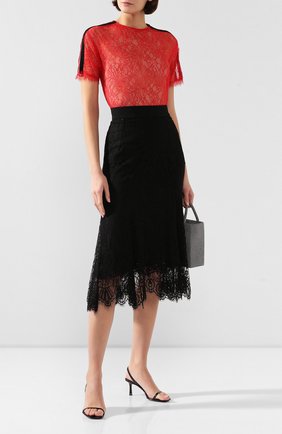 Женская кружевной топ ERMANNO ERMANNO SCERVINO красного цвета по цене 19700 руб., арт. 45T CM17 PIZ | Фото 2 Женская кружевной топ ERMANNO ERMANNO SCERVINO красного цвета, арт. 45T CM17 PIZ | Фото 2