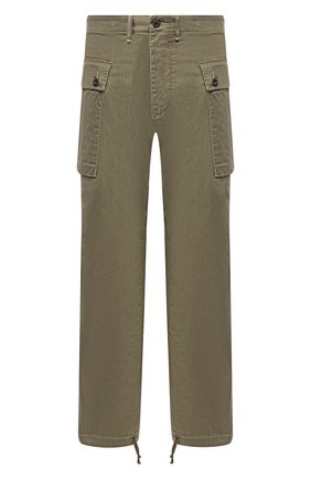 Мужские хлопковые брюки RRL зеленого цвета, арт. 782788346 | Фото 1 (Материал внешний: Хлопок; Силуэт М (брюки): Карго; Случай: Повседневный; Длина (брюки, джинсы): Стандартные; Стили: Милитари)