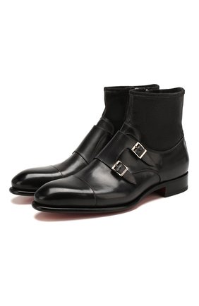 Мужские кожаные сапоги SANTONI темно-серого цвета по цене 84850 руб., арт. MCCR15337MC1HVVUG56 | Фото 1 Мужские кожаные сапоги SANTONI темно-серого цвета, арт. MCCR15337MC1HVVUG56 | Фото 1