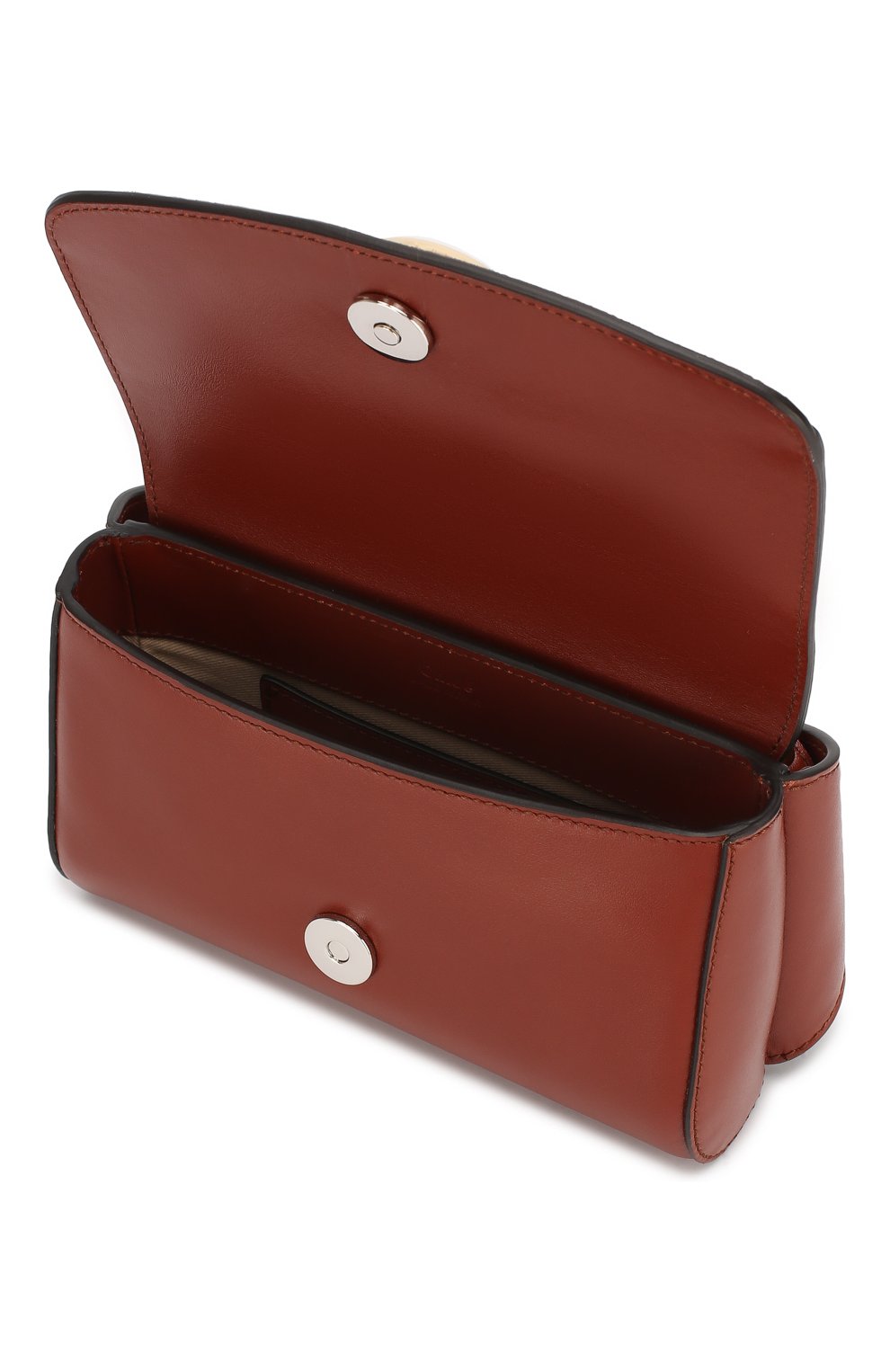 Женская поясная сумка chloé c CHLOÉ коричневого цвета, арт. CHC19US195A37 | Фото 4 (Материал: Натуральная кожа; Стили: Классический; Размер: mini)