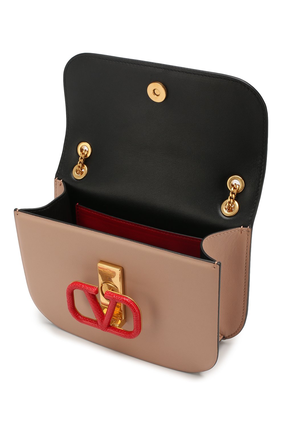 Женская сумка valentino garavani vlock small VALENTINO бежевого цвета по цене 145500 руб., арт. SW0B0F21/JEA | Фото 4 Женская сумка valentino garavani vlock small VALENTINO бежевого цвета, арт. SW0B0F21/JEA | Фото 4