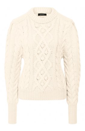 Женская шерстяной свитер ISABEL MARANT бежевого цвета по цене 46050 руб., арт. PU1157-19H040I/MILF0RD | Фото 1 Женская шерстяной свитер ISABEL MARANT бежевого цвета, арт. PU1157-19H040I/MILF0RD | Фото 1