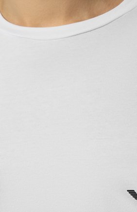 Мужская хлопковая футболка EMPORIO ARMANI белого цвета, арт. 111035/CC729 | Фото 5 (Кросс-КТ: домашняя одежда; Рукава: Короткие; Длина (для топов): Стандартные; Материал внешний: Хлопок; Мужское Кросс-КТ: Футболка-белье; Статус проверки: Проверена категория)