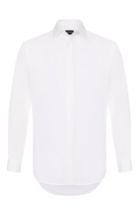 Мужская хлопковая сорочка GIORGIO ARMANI белого цвета по цене 64100 руб., арт. 8WGCCZ5Z/TZ069 | Фото 1 Мужская хлопковая сорочка GIORGIO ARMANI белого цвета, арт. 8WGCCZ5Z/TZ069 | Фото 1