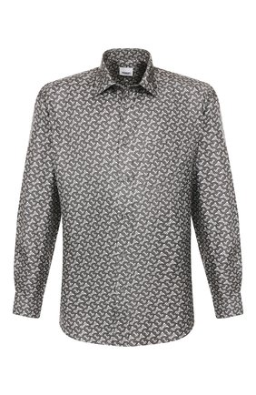 Мужская шелковая рубашка BURBERRY серого цвета по цене 45200 руб., арт. 8014569 | Фото 1 Мужская шелковая рубашка BURBERRY серого цвета, арт. 8014569 | Фото 1