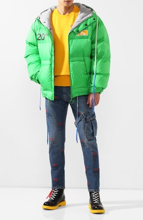 Мужские кожаные ботинки OFF-WHITE черного цвета по цене 66300 руб., арт. 0MIA133F19D680381060 | Фото 2 Мужские кожаные ботинки OFF-WHITE черного цвета, арт. 0MIA133F19D680381060 | Фото 2