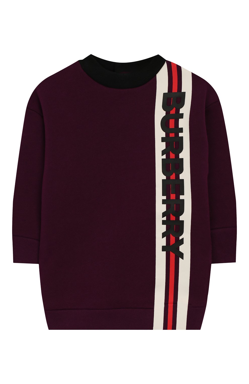 Женская хлопковое платье BURBERRY бордового цвета, арт. 8020490 | Фото 1