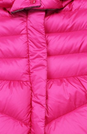 Детского пуховик с капюшоном MONCLER ENFANT фуксия цвета по цене 29950 руб., арт. E2-951-49955-05-53048 | Фото 3 Детского пуховик с капюшоном MONCLER ENFANT фуксия цвета, арт. E2-951-49955-05-53048 | Фото 3