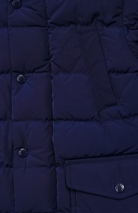 Детского пуховик с меховой отделкой на капюшоне MONCLER ENFANT голубого цвета по цене 39300 руб., арт. E2-951-42365-25-54543 | Фото 3 Детского пуховик с меховой отделкой на капюшоне MONCLER ENFANT голубого цвета, арт. E2-951-42365-25-54543 | Фото 3