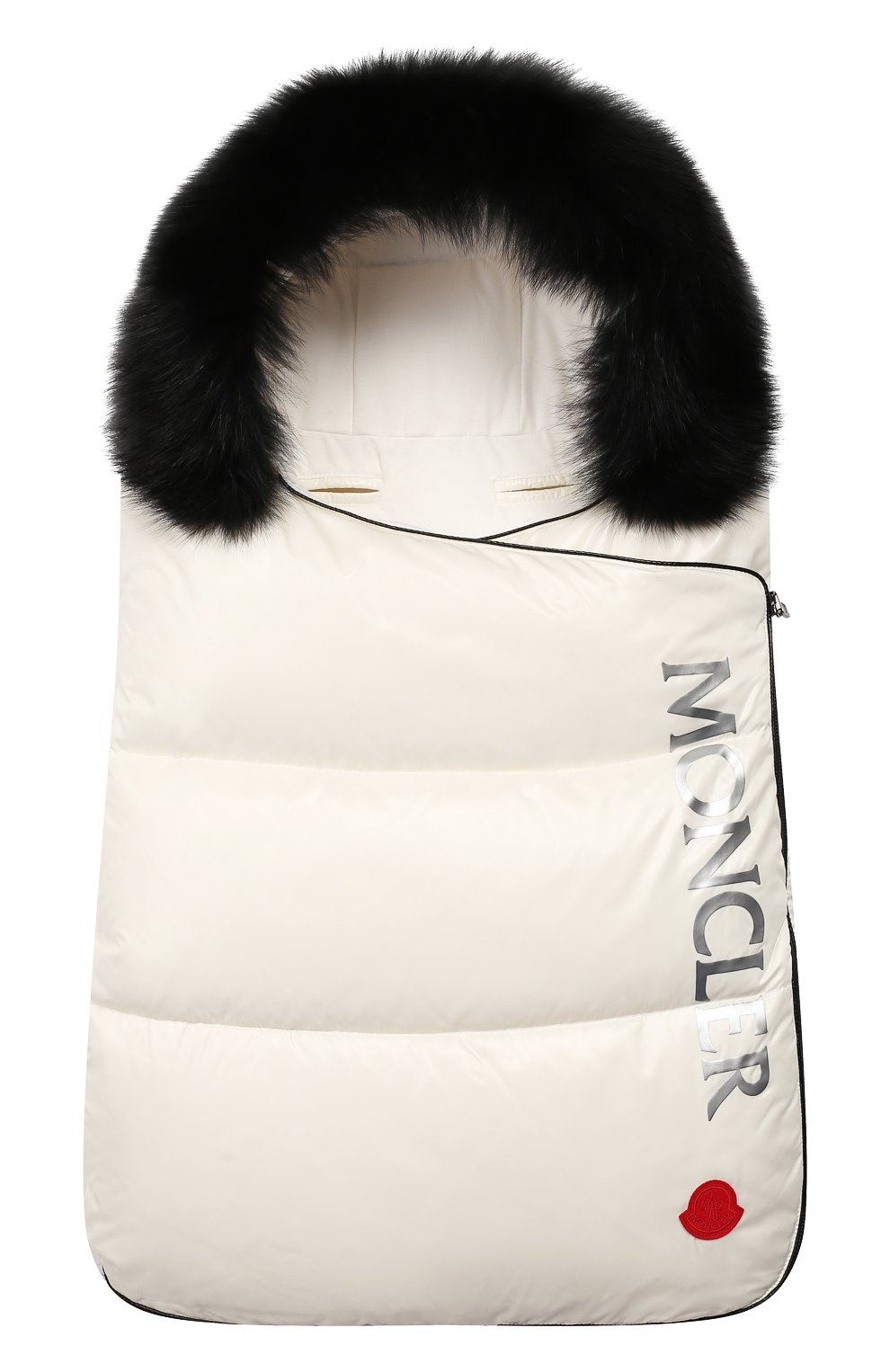 Детский конверт с меховой отделкой MONCLER ENFANT белого цвета, арт. E2-951-00800-25-68950 | Фото 1
