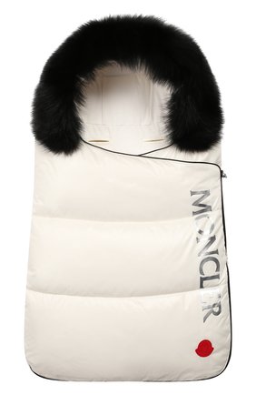 Детский конверт с меховой отделкой MONCLER ENFANT белого цвета по цене 41450 руб., арт. E2-951-00800-25-68950 | Фото 1 Детский конверт с меховой отделкой MONCLER ENFANT белого цвета, арт. E2-951-00800-25-68950 | Фото 1