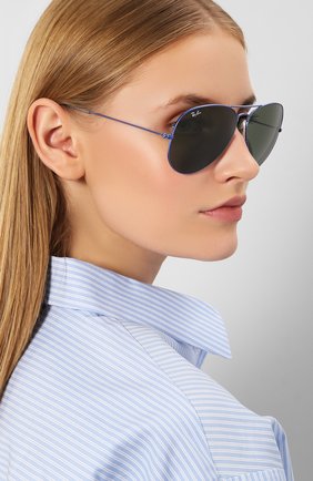 Женские солнцезащитные очки RAY-BAN синего цвета по цене 11700 руб., арт. 3025-918731 | Фото 2 Женские солнцезащитные очки RAY-BAN синего цвета, арт. 3025-918731 | Фото 2