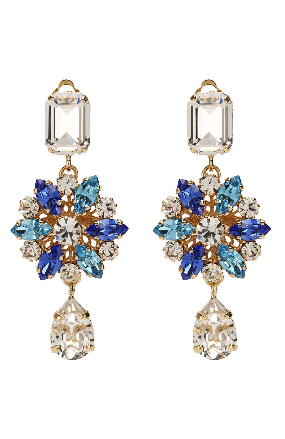 Женские серьги-клипсы DOLCE & GABBANA золотого цвета, арт. WEL8S5/W1111 | Фото 1 (Женское Кросс-КТ: Клипсы-серьги; Материал: Металл; Статус проверки: Проверена категория)