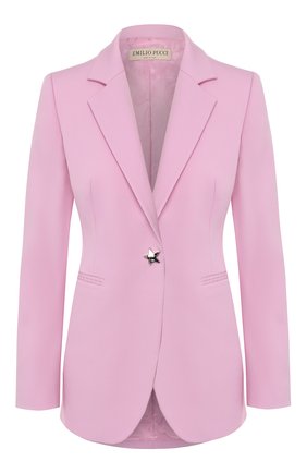 Женский шерстяной жакет EMILIO PUCCI розового цвета по цене 124500 руб., арт. 9URB25/9U605 | Фото 1 Женский шерстяной жакет EMILIO PUCCI розового цвета, арт. 9URB25/9U605 | Фото 1