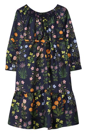 Детское шелковое платье OSCAR DE LA RENTA синего цвета по цене 29350 руб., арт. 19FGE678FI | Фото 1 Детское шелковое платье OSCAR DE LA RENTA синего цвета, арт. 19FGE678FI | Фото 1