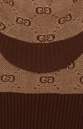 Детского шапка-балаклава из хлопка и шерсти GUCCI коричневого цвета по цене 10800 руб., арт. 574721/4K208 | Фото 3 Детского шапка-балаклава из хлопка и шерсти GUCCI коричневого цвета, арт. 574721/4K208 | Фото 3