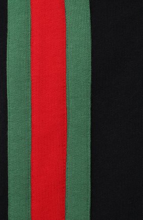 Детский хлопковая толстовка с капюшоном GUCCI темно-синего цвета по цене 19150 руб., арт. 516307/X9T78 | Фото 3 Детский хлопковая толстовка с капюшоном GUCCI темно-синего цвета, арт. 516307/X9T78 | Фото 3