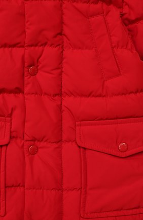 Детского пуховик с меховой отделкой на капюшоне MONCLER ENFANT красного цвета по цене 39800 руб., арт. E2-951-42365-25-54543 | Фото 3 Детского пуховик с меховой отделкой на капюшоне MONCLER ENFANT красного цвета, арт. E2-951-42365-25-54543 | Фото 3