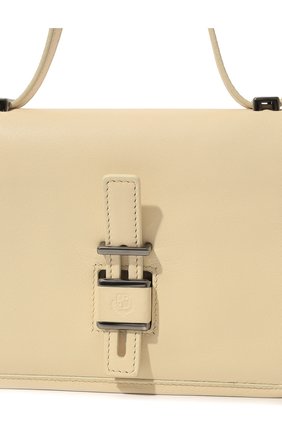 Женская сумка lock in LORO PIANA кремвого цвета, арт. FAI7676 | Фото 2 (Размер: mini; Материал: Натуральная кожа; Сумки-технические: Сумки через плечо; Статус проверки: Проверена категория)