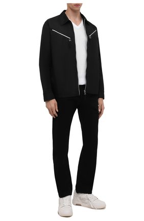 Мужская хлопковая футболка DOLCE & GABBANA белого цвета по цене 36300 руб., арт. 0101/G8HA0T/G7JYY | Фото 2 Мужская хлопковая футболка DOLCE & GABBANA белого цвета, арт. 0101/G8HA0T/G7JYY | Фото 2 (Рукава: Короткие; Материал внешний: Хлопок; Принт: Без принта; Длина (для топов): Стандартные; Стили: Кэжуэл)