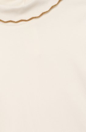Детская водолазка TARTINE ET CHOCOLAT бежевого цвета, арт. TP10002/4A-5A | Фото 3 (Кросс-КТ: водолазка; Рукава: Длинные; Материал внешний: Синтетический материал, Хлопок; Девочки-школьная форма: Брюки)