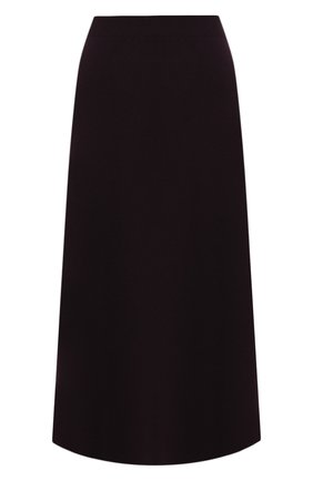 Женская кашемировая юбка LORO PIANA фиолетового цвета, арт. FAI8078 | Фото 1 (Материал внешний: Шерсть, Кашемир; Кросс-КТ: Трикотаж; Длина Ж (юбки, платья, шорты): Миди; Статус проверки: Проверена категория)