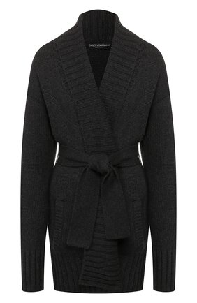 Женский кашемировый кардиган DOLCE & GABBANA темно-серого цвета по цене 171500 руб., арт. FX502T/JAWPV | Фото 1 Женский кашемировый кардиган DOLCE & GABBANA темно-серого цвета, арт. FX502T/JAWPV | Фото 1
