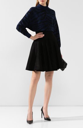 Женская пуловер ALAIA синего цвета по цене 125500 руб., арт. 9W9UG32CM494 | Фото 2 Женская пуловер ALAIA синего цвета, арт. 9W9UG32CM494 | Фото 2