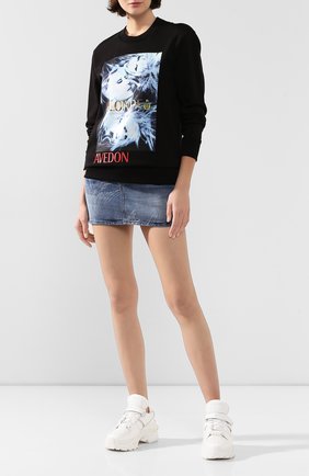 Женская хлопковый свитшот VERSACE черного цвета по цене 63250 руб., арт. A84809/A227994 | Фото 2 Женская хлопковый свитшот VERSACE черного цвета, арт. A84809/A227994 | Фото 2