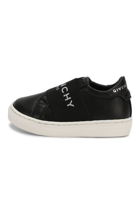 Детского кожаные кеды GIVENCHY черного цвета по цене 28300 руб., арт. H09008 | Фото 2 Детского кожаные кеды GIVENCHY черного цвета, арт. H09008 | Фото 2 (Кросс-КТ НВ: Пинетки-аксессуары; Статус проверки: Проверено, Проверена категория; Материал внутренний: Натуральная кожа; Материал внешний: Кожа)