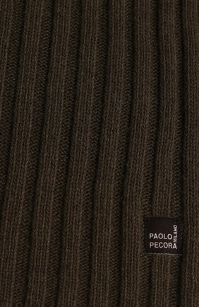 Детский шарф PAOLO PECORA MILANO зеленого цвета, арт. PP2074 | Фото 2 (Статус проверки: Проверена категория; Материал: Текстиль, Вискоза, Шерсть)