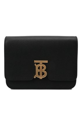 Женская сумка tb small BURBERRY черного цвета, арт. 8019338 | Фото 1 (Размер: small; Ремень/цепочка: На ремешке; Материал: Натуральная кожа; Сумки-технические: Сумки через плечо)