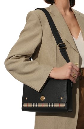 Женская сумка note medium BURBERRY черного цвета по цене 72800 руб., арт. 8021110 | Фото 2 Женская сумка note medium BURBERRY черного цвета, арт. 8021110 | Фото 2